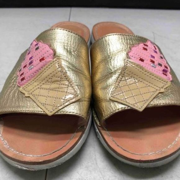 KATE SPADE Gold Ice Cream Slide Sandals 8.5 - Picture 10 of 10